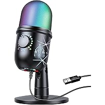 Amazon.co.jp: USBコンデンサーマイク、7色のグラデーション